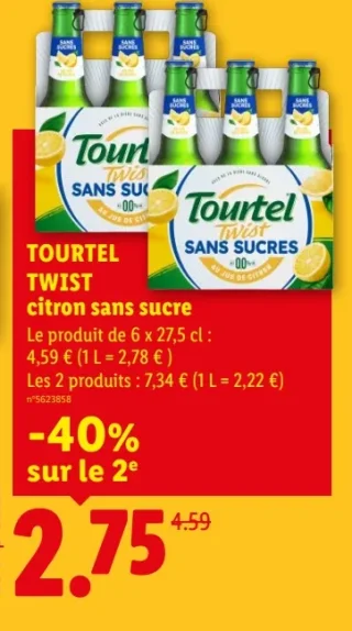 Tourtel Twist citron sans sucre