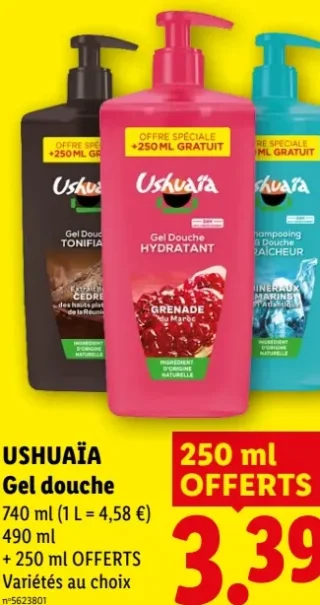 USHUAÏA Gel douche