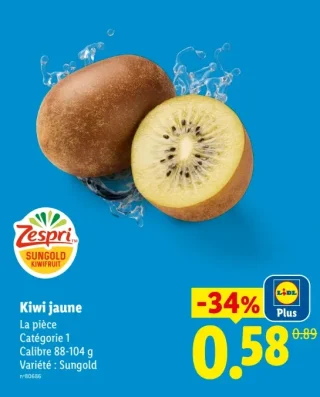 Kiwi jaune Zespri Sungold
