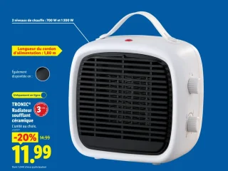 TRONIC Radiateur soufflant céramique