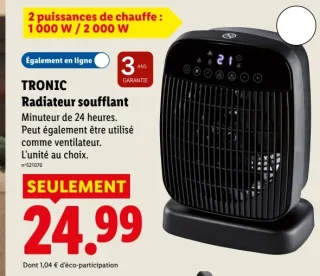 TRONIC Radiateur soufflant