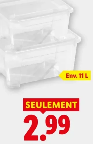 W5 Boîte de rangement Env. 11 L