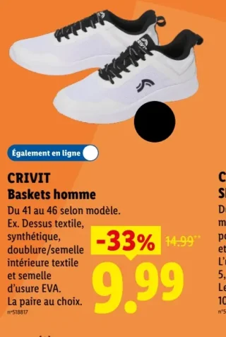 CRIVIT Baskets homme