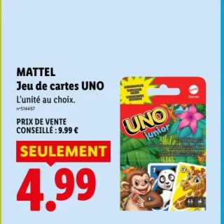 Jeu de cartes UNO Mattel