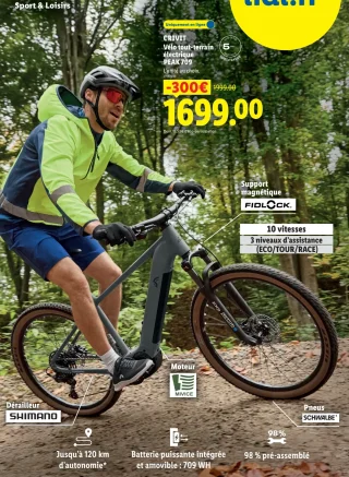 CRIVIT Vlo tout-terrain lectrique PEAK 709