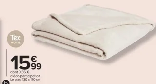 Le plaid confort extra doux Tex Home