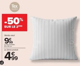 Taie d'oreiller Tex Home 65 x 65 cm