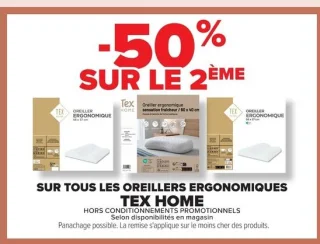 Oreillers ergonomiques TEX HOME