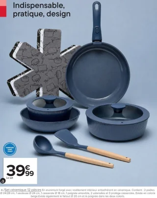 Set céramique 12 pièces Carrefour HOME