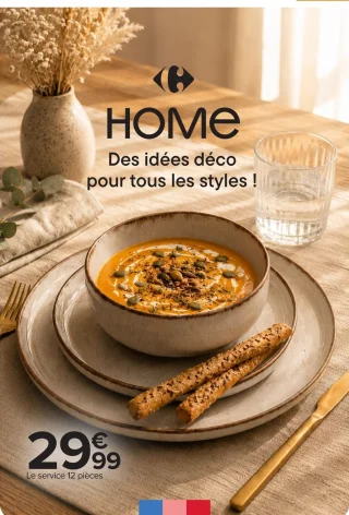 Service de table 12 pièces Carrefour HOME