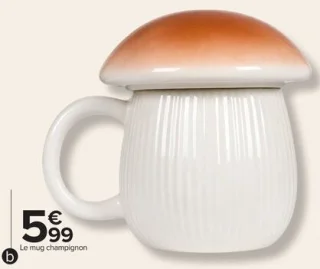 Mug champignon avec couvercle