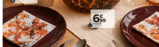 Lot de 4 assiettes plates "Brokies" Carrefour Home