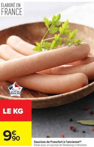 Saucisse de Francfort à l'ancienne