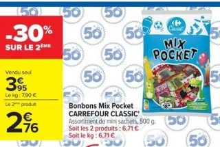 Bonbons Mix Pocket Carrefour Classic'