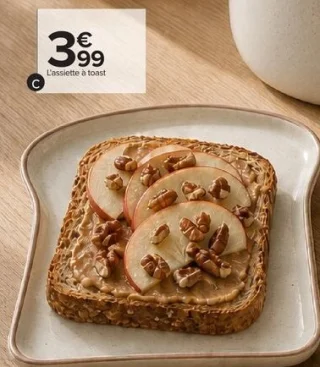 Assiette à toast en grès
