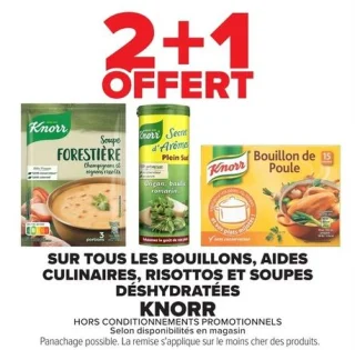 Bouillons, aides culinaires, risottos et soupes déshydratées Knorr