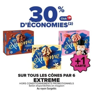 Cônes glacés Extrême par 6