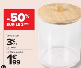 Boîte à coton ronde Esprit de Famille
