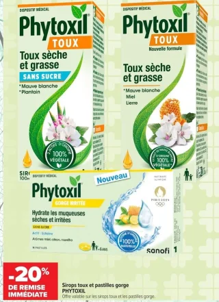 Sirops toux et pastilles gorge PHYTOXIL