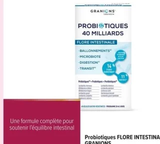 Probiotiques FLORE INTESTINALE GRANIONS