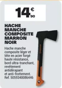 Hache Manche Composite Marron Noir