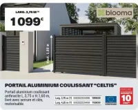 Portail aluminium coulissant Celtis