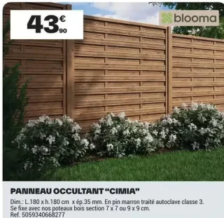 Panneau occultant Blooma "Cimia"