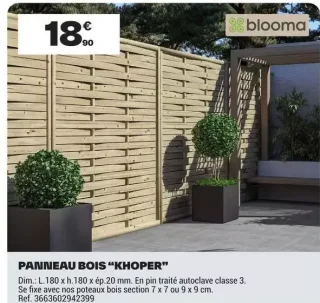 Panneau bois Blooma "Khoper"
