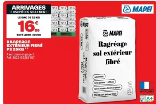 MAPEI RAGRÉAGE EXTÉRIEUR FIBRÉ P3 25KG