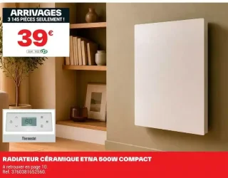 RADIATEUR CÉRAMIQUE ETNA 500W COMPACT