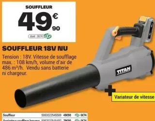 Souffleur Titan 18V nu