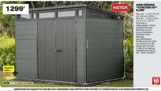 Abri résine "CORTINA 97" 5,3M² Keter