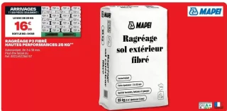 Ragréage P3 fibré hautes performances 25 kg MAPEI