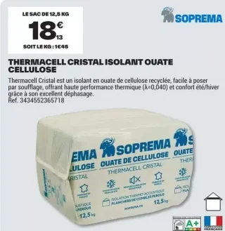 Thermacell Cristal isolant ouate cellulose Soprema