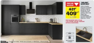 Cuisine "HELINE" noir mat