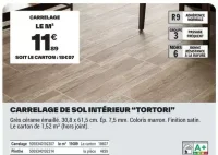 Carrelage de sol intérieur "Tortori"