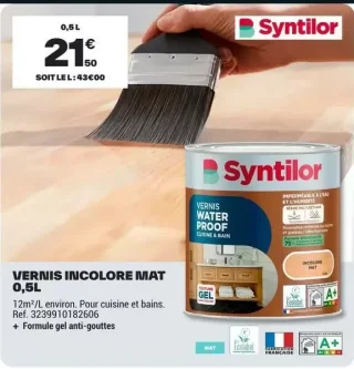 Vernis incolore mat Syntilor 0,5L