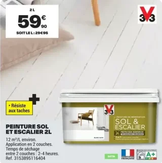 Peinture sol et escalier V33 2L