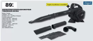 Aspirateur souffleur broyeur thermique 26cm3