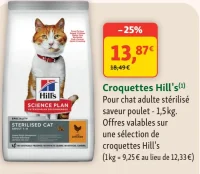Croquettes Hill's Science Plan Sterilised Cat