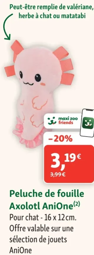 Peluche de fouille Axolotl AniOne