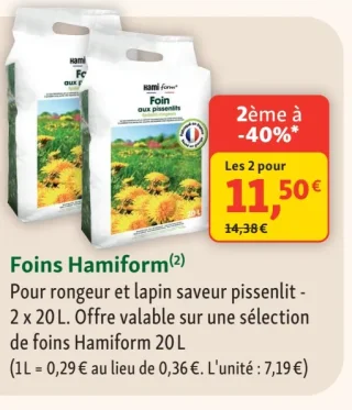 Foins Hamiform aux pissenlits