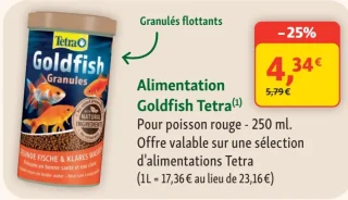 Alimentation Goldfish Tetra