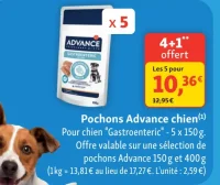 Pochons Advance chien Gastroenteric - 5 x 150 g