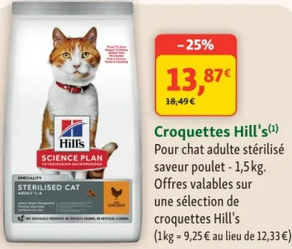 Croquettes Hill's Science Plan Sterilised Cat Chicken