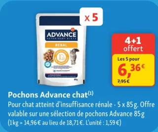 Pochons pour chat atteint d'insuffisance rénale Advance