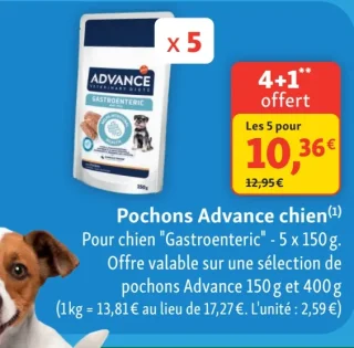 Pochons pour chien Gastroenteric Advance