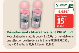 Déodorisants litière Excellent PREMIERE