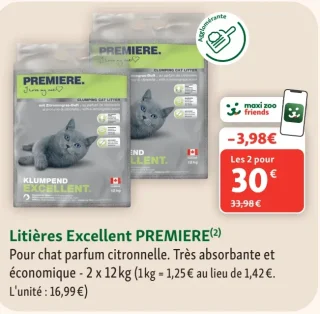 Litières Excellent PREMIERE parfum citronnelle