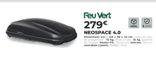 Coffre de toit Feu Vert NEOSPACE 4.0